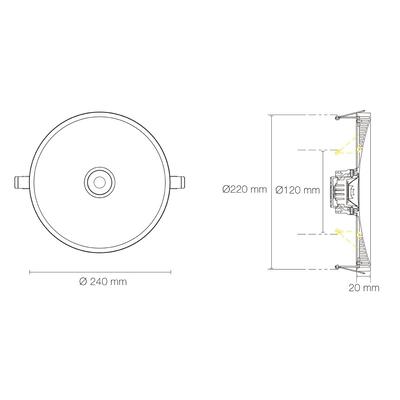 EUROPOLE LED'UP UNIVERSAL RENOV' SCHWARZ 240