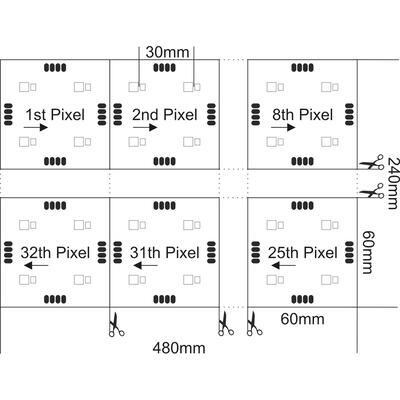 DIGITAL PIXEL LED LIGHT SHEET RGBW