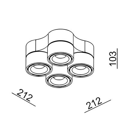 LAVILLA - TILT 4, 230VAC, weiss, 2700°K