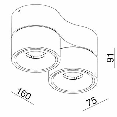 LAVILLA - TILT 2 MINI, 230VAC, schwarz, 2700°K