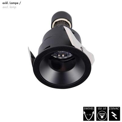 VISION - TARGET GU10, schwarz, 230VAC, ohne Lampe