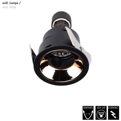 VISION - TARGET GU10, spiegelnd gold, 230VAC, ohne Lampe