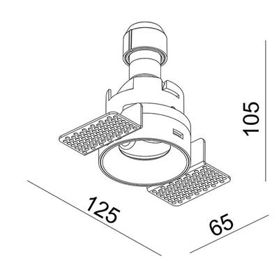 VISION - TARGET TRIMMLESS GU10, spiegelnd gold, 230VAC, ohne Lampe