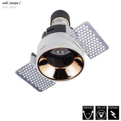 VISION - TARGET TRIMMLESS GU10, spiegelnd gold, 230VAC, ohne Lampe