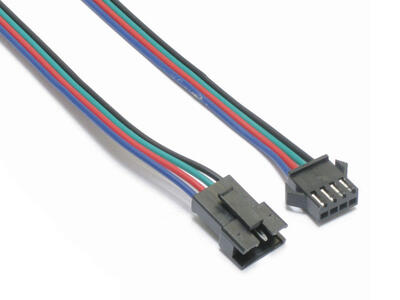 JST-SM 4-PIN MINI CABLE, 0.5mm², male / female, 2.0m