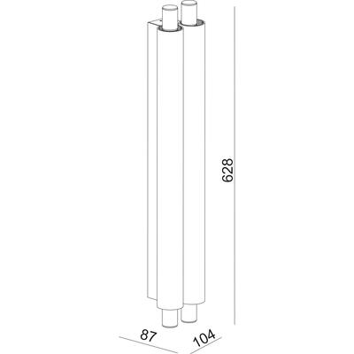 VERRA 2 628 WALL LIGHT, 3000°K, 18W, chrom