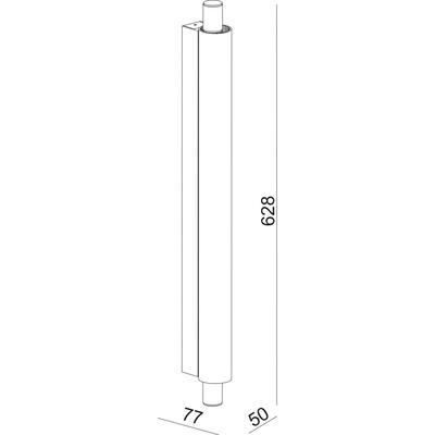 VERRA 1 628 WALL LIGHT, 3000°K, 9W, chrom