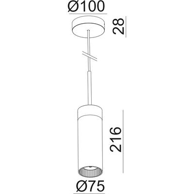 VERRA PENDEL V LIGHT, 3000°K, 7W, messing