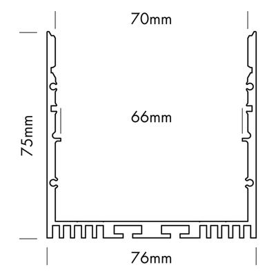 ALU PROFILE XL-LINE STANDARD weiss 3m