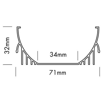 ALU SLIDING REFELCTOR XL-LINE silver 2m