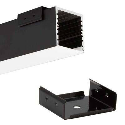 ALU PROFILE BEFESTIGUNGS-CLIP SQ-LINE SERIE schwarz