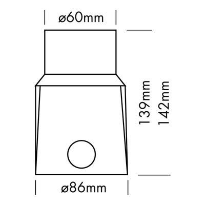 PVC KUNSTSTOFFEINBAUTOPF für REC IP68 1x3 Watt