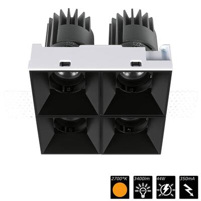 PERFORMANCE XS TRIMLESS CARDAN QUATTRO, Refl. schwarz, 25°, SWW