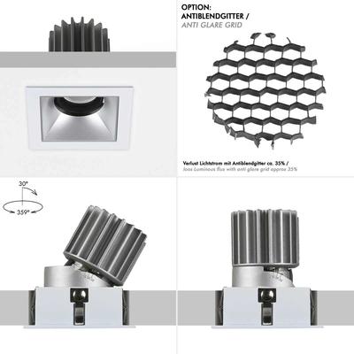 PERFORMANCE XXS STD SPOT square, Refl. schwarz, 18°, SWW