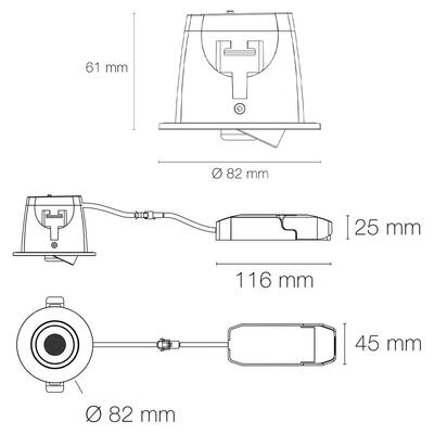 EUROPOLE LED'UP UNIVERSAL PRO - 2700/3000/3500/4000K - TRIAC - 38° - MIT RING