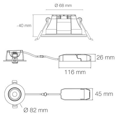 EUROPOLE LED'UP UNIVERSAL BLUETOOTH MESH - TW 2700 - 6500K - MIT RING