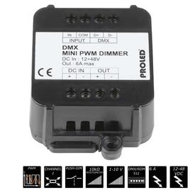 DMX MINI PWM DIMMER 1x 6A