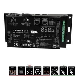DMX RECEIVER CV, 5x 8A, DMX 5-PIN, STANDALONE