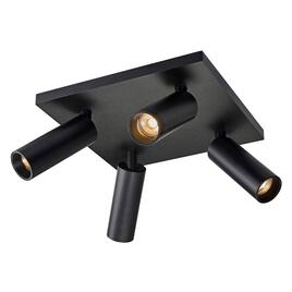 ELIVA - 4 SQUARE GU10, 3000°K, 20W, schwarz