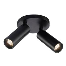 ELIVA - 2 ROUND GU10, 3000°K, 10W, schwarz