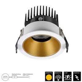 DOWNLIGHT FLEXIO FIXED, weiss > gold, 25°, WW