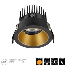 DOWNLIGHT FLEXIO SWIVEL, schwarz > gold, 35°, SWW