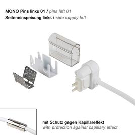 ANSCHLUSSKABEL Seiteneinspeisung links, Pins links 01 IP67 auf offenes Kabelende PRO MONO