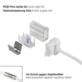 ANSCHLUSSKABEL Seiteneinspeisung links, Pins rechts 02 IP67 auf offenes Kabelende PRO RGB