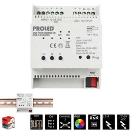 KNX PWM DIMMER DR RGB 3x 5A