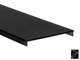 PLASTIC COVER L-LINE FLAT, BLACK, 2m