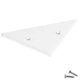 ALU END CAP M-LINE CORNER, FLAT, white