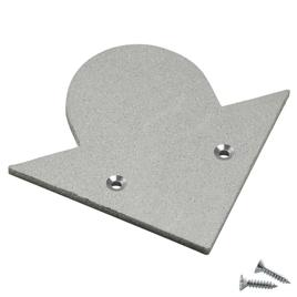 ALU END CAP M-LINE CORNER, ROUND, silver