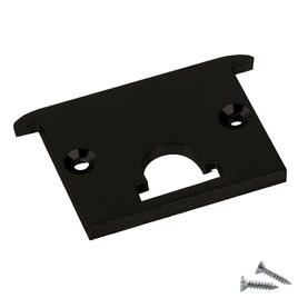 ALU END CAP M-LINE REC, FLAT, with Hole, black