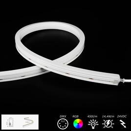 NEON FLEX 1220 SIDE DMX512 RGB - 10SEG - 10P - 14.4W 24V per m