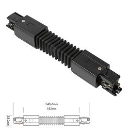 FLEX-VERBINDER für 3-PHASEN STROMSCHIENEN, +/-90°, schwarz
