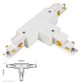 3 Fase DALI Track T-Connector - white right/left