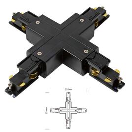 X-VERBINDER für 3-PHASEN STROMSCHIENEN mit DALI, schwarz