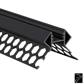 ALU PROFILE S-LINE TILES CORNER EXTERNAL schwarz 3m