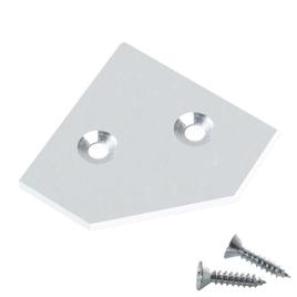 ALU END CAP S-LINE TILES CORNER, TRIANGLE, white