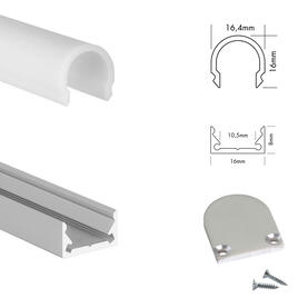 SET S-LINE LOW ALU - COVER ROUND FROST - 3m