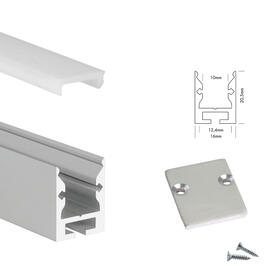 SET S-LINE STANDARD 24 ALU - COVER FLAT FROST - 2m