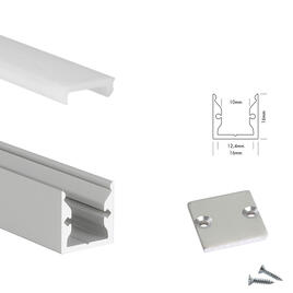 SET S-LINE STANDARD ALU - COVER FLAT FROST - 2m