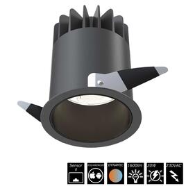 SMART DOWNLIGHT - 20W, 230VAC, 36°, schwarz, Auto CCT