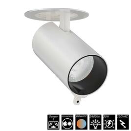 SMART RECESSED SPOT DUAL SENSOR - 30W, 230VAC, 20°, weiss, Auto CCT