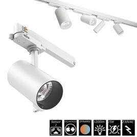 SMART TRACKLIGHT DUAL SENSOR - 15W, 230VAC, 20°, weiss, Auto CCT