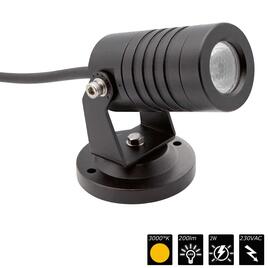 SPOT LIGHT IP65 1x 3 Watt MONO 30°, 230 VAC, schwarz, WW