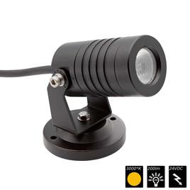 SPOT LIGHT IP65 1x 3 Watt MONO 30° schwarz, WW