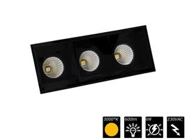 XLINE AXXENT 3, DOWNLIGHT Randlos, schwarz, WW