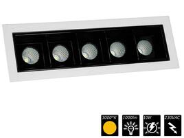 XLINE AXXENT 5 DOWNLIGHT, white black, WW