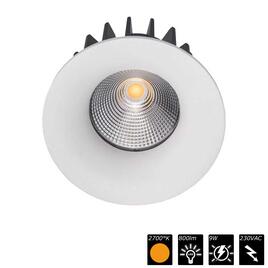 DOWNLIGHT ZENITH, COB IP44, rund, 230VAC, weiss, 2700K